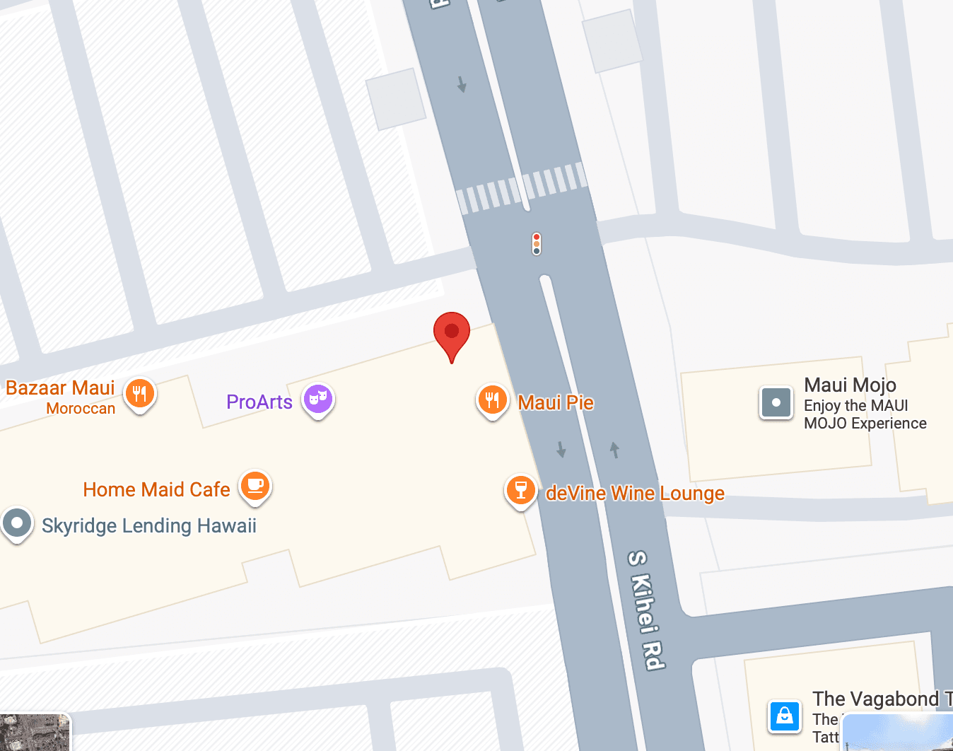 Map showing Maui Lobster King near Azeka Shopping Center in Kihei